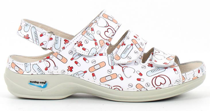 Maschinenwaschbare Haussandalen aus Leder für Pflegekräfte - 10 - Damen Arbeitsschuhe - 122658 - 1