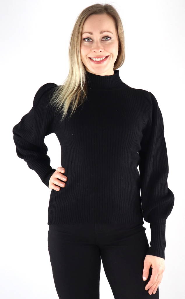 Only Pullover mit hohem Kragen, schwarz - Damenpullover - 132368 - 1