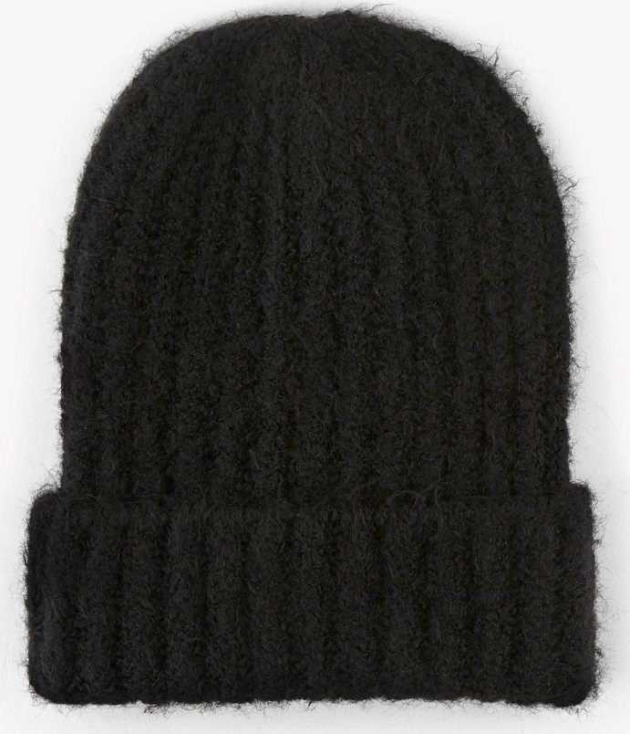 Pieces Mütze strukturiert, schwarz, grau - Damen Kopfbedeckungen und Handschuhe - 127628 - 2