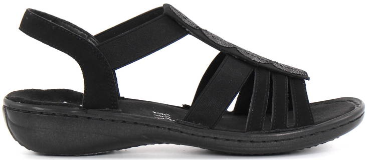 Rieker Sandalen 60870-00, Schwarz - Rieker Sandalen - 125858 - 1