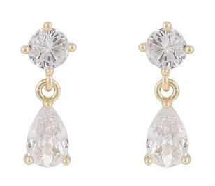 Snö of Sweden Ohrringe Ashley gold/klar - Ohrringe - 135288 - 1