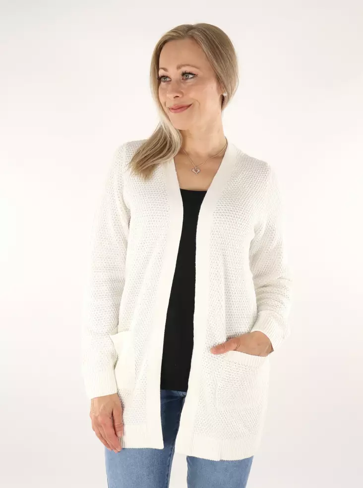 Vila Damen Cardigan Weiß Alyssum - Damenpullover - 136398 - 1