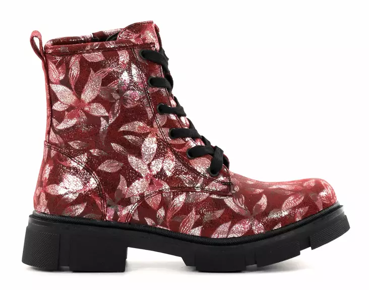 Migant Damen Blumen Stiefeletten A920-290 rote Blume - Damen Stiefeletten - 136978 - 1