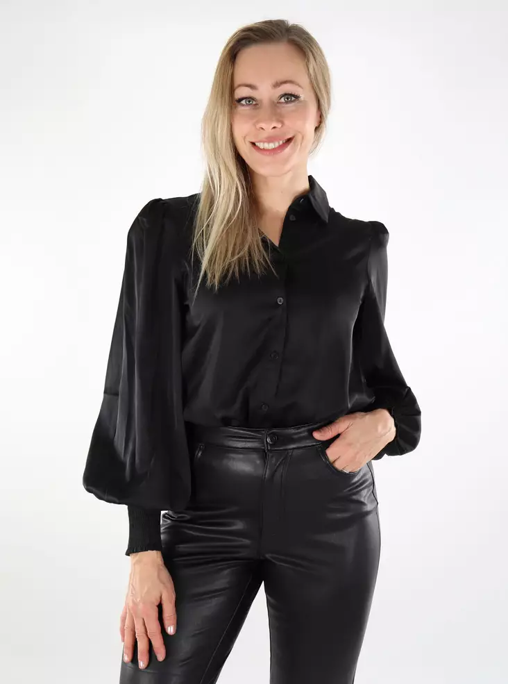 Vila Damen Hemdbluse Schwarz Schönheit - Damenblusen und -hemden - 136988 - 1