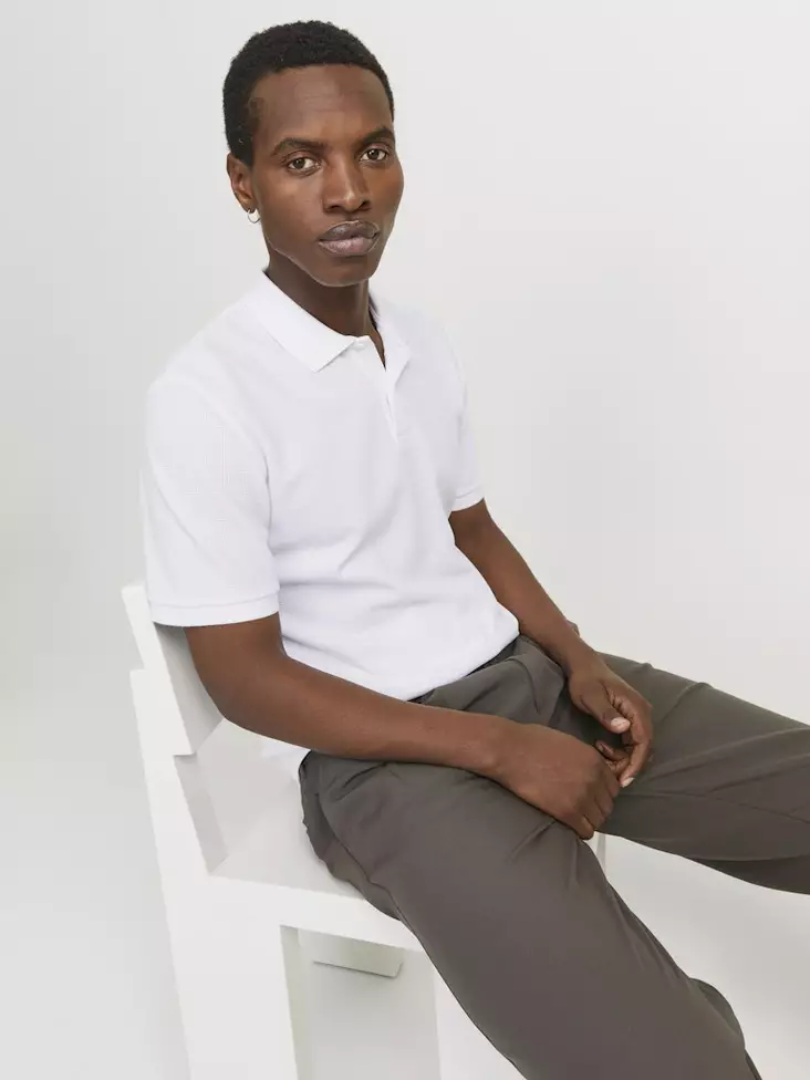 Jack&Jones Herren Poloshirt / T-Shirt Austin Polo weiß/klassisch - Herren T-Shirts - 138248 - 1