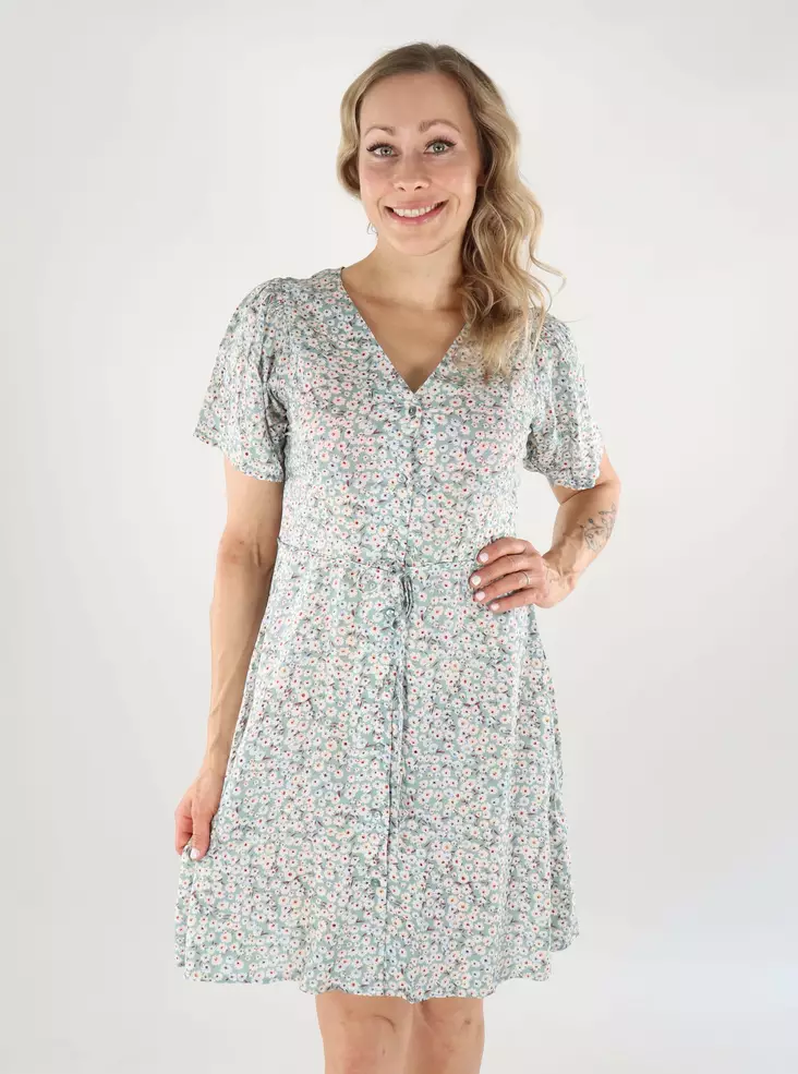 Only A-Linie Kleid grau Mystik/Blume - Kleider und Tuniken - 138788 - 1