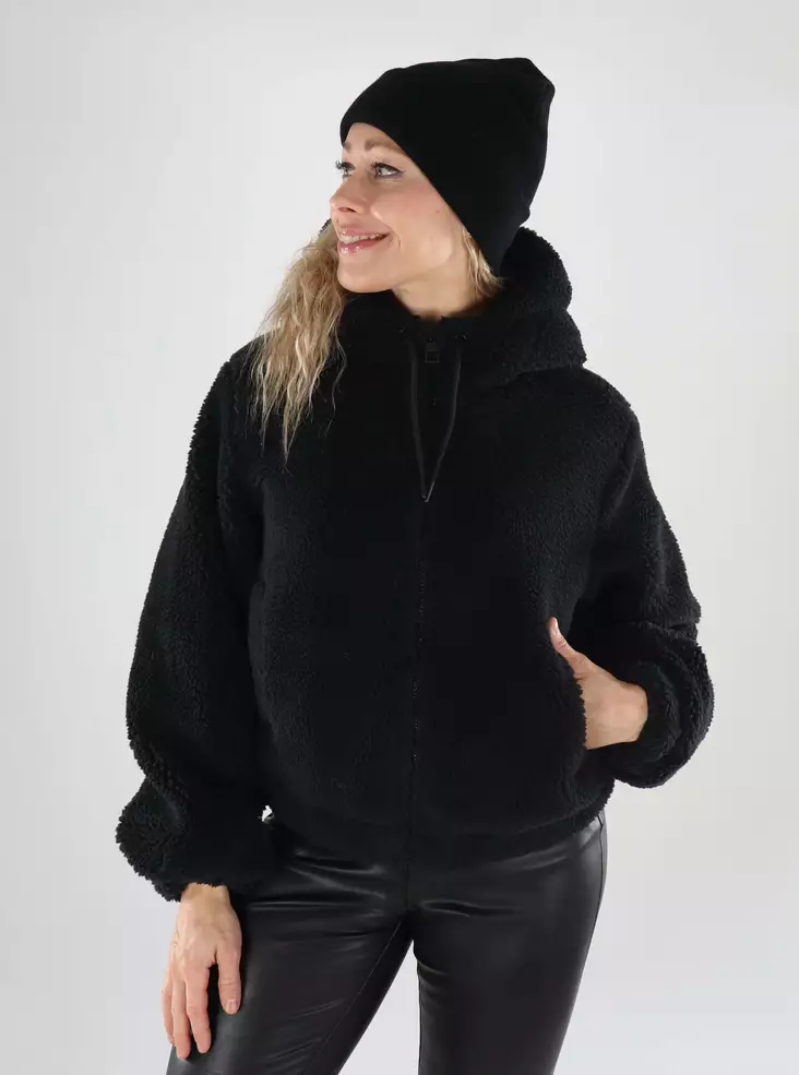 JDY Damenjacke Teddy schwarz - Leichte Damenjacken - 139558 - 1