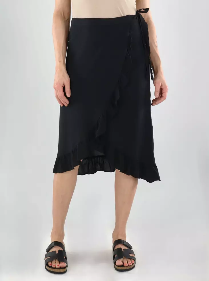Vero Moda Alba Wickelkleid Schwarz - Röcke - 141038 - 1