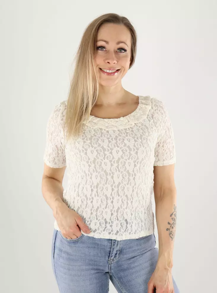 JDY T-Shirt Spitze Rein - Damen T-Shirts - 141088 - 1