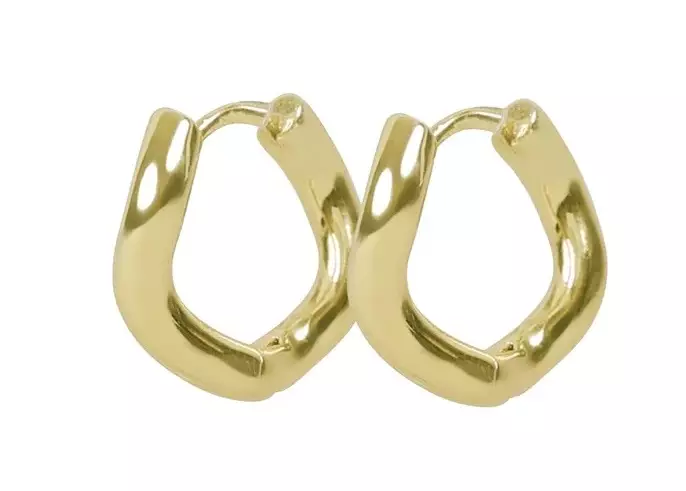 Snö of Sweden Ohrringe Union Curve Ring 15 mm Gold - Ohrringe - 141598 - 1