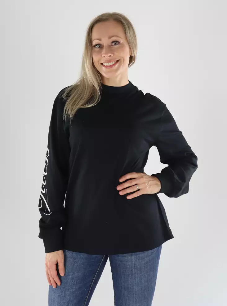 Guess Shirt V6YI22K4658 JBLK schwarz - Damen Langarmshirts - 141498 - 1