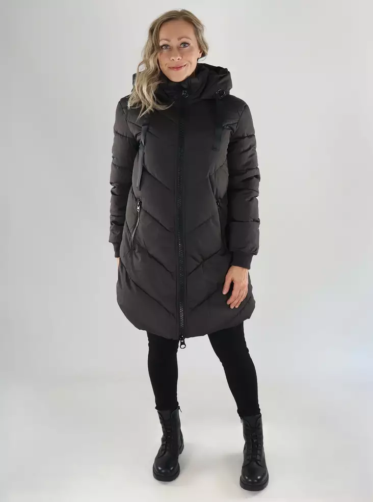 JDY Winterjacke JDYSKYLAR LIFE HOOD JACKET Schokoladentorte - Damen Winterjacken - 141698 - 1
