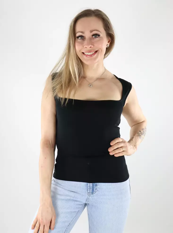 JJXX Damen Baumwolltop Gigi Schwarz - Damen Tops - 140558 - 1