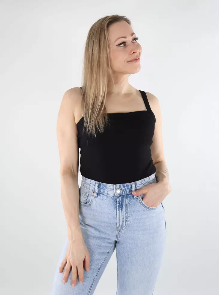 JJXX Damen-Rippentop JXFIFI Rib schwarz - Damen Tops - 138108 - 1