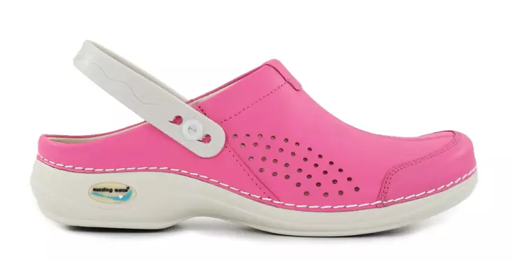Maschinenwaschbare Pflege-Schuhe aus echtem Leder WG3AP09 in Fuchsia - Damen Arbeitsschuhe - 112318 - 1