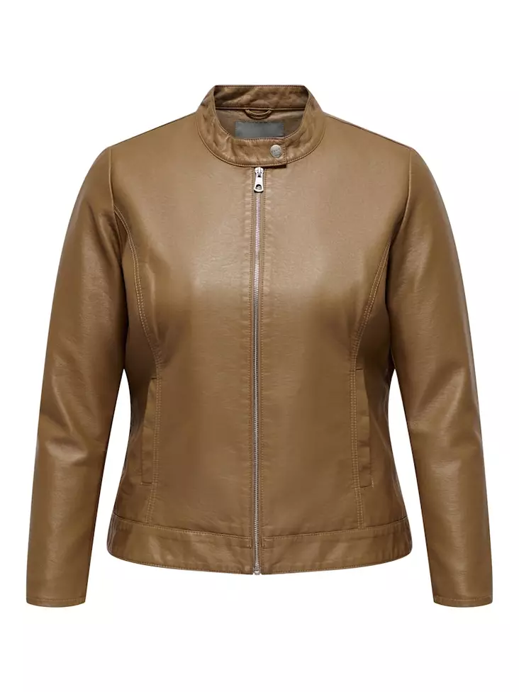 Only Carmakoma Kunstlederjacke Kunstleder cognac - Damenlederjacken und PU-Jacken - 138898 - 1