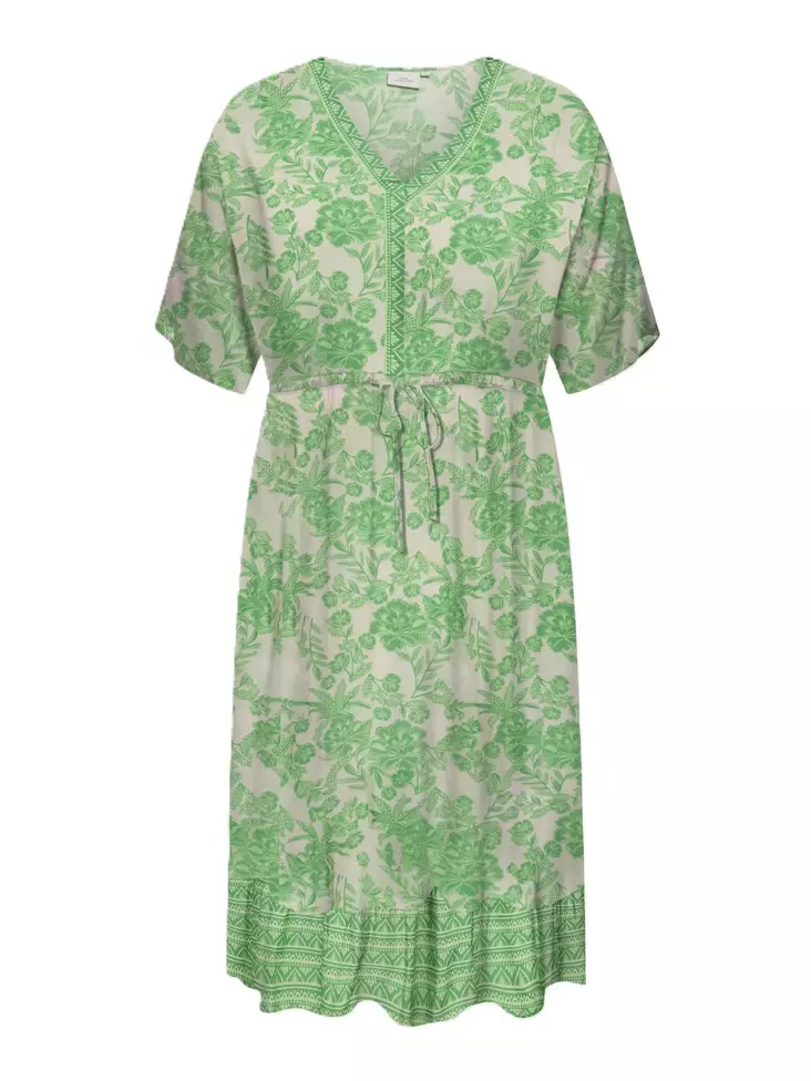 Only Carmakoma Plus-Size Kleid mit V-Ausschnitt in Birke/Paisley - Kleider und Tuniken - 138348 - 1