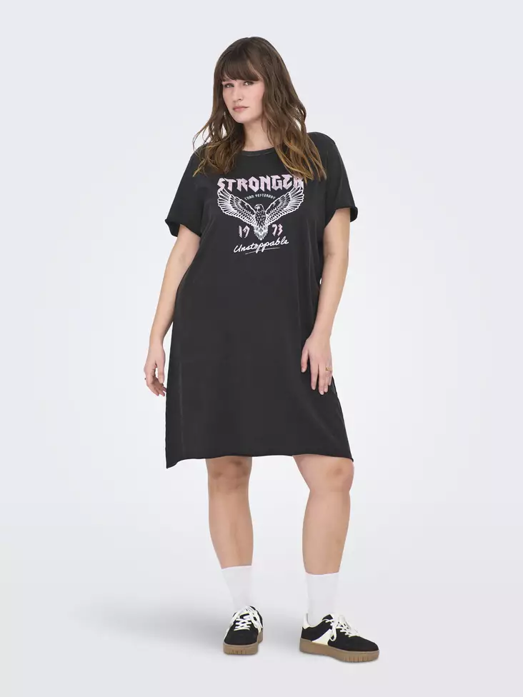 Only Carmakoma Plus Size Freizeitkleid in Schwarz/Glitzer - Kleider und Tuniken - 138368 - 1