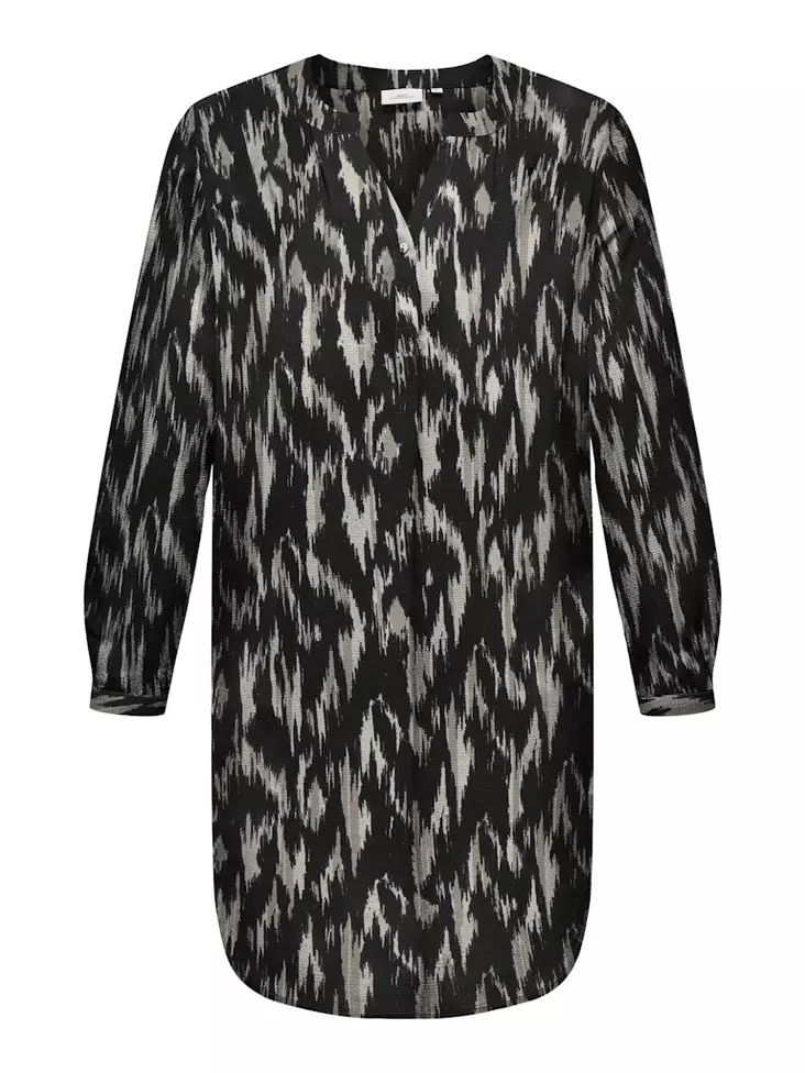 Only Carmakoma Plus-Size-Tunika Lux Celi schwarz/Ikat - Kleider und Tuniken - 136938 - 1