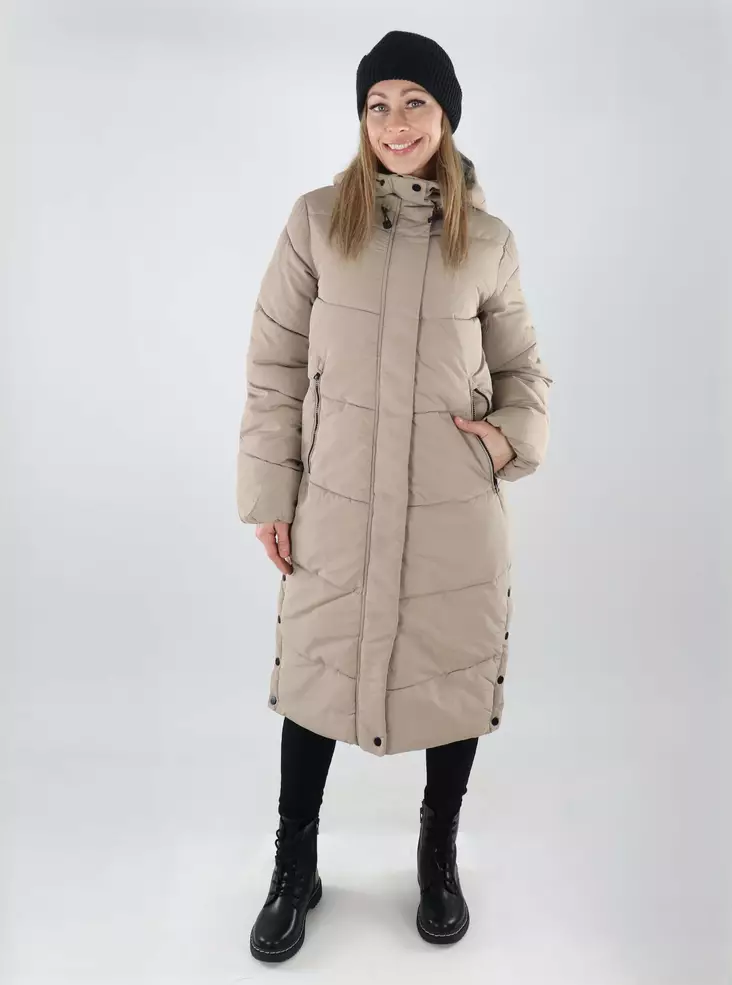 Only Damen langer Wintermantel Langer silberner Nerz - Damen Winterjacken - 139908 - 1