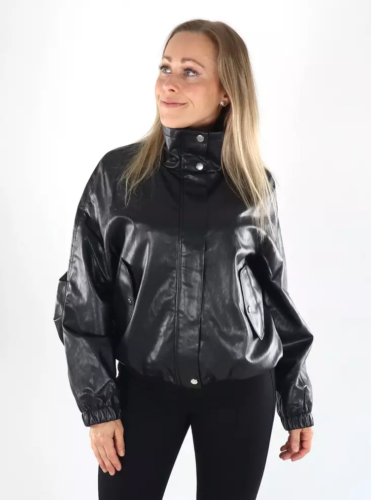 Only Jacke ONLMINI FAUX LEATHER schwarz - Damenlederjacken und PU-Jacken - 141458 - 1