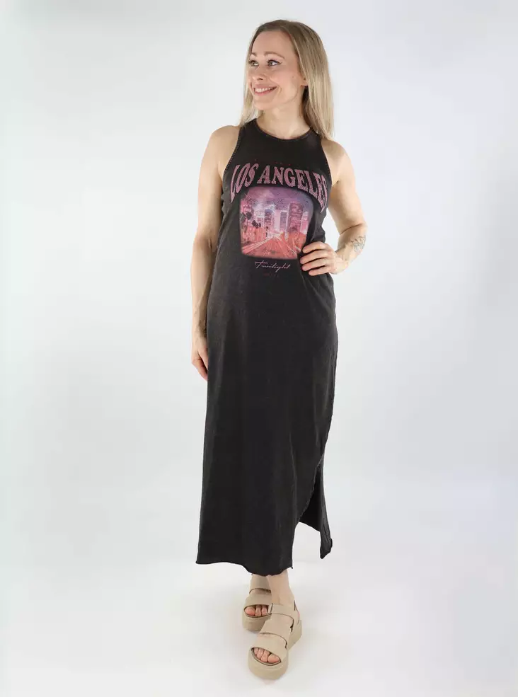 Only bedrucktes Kleid schwarz/Los Angeles - Kleider und Tuniken - 138748 - 1