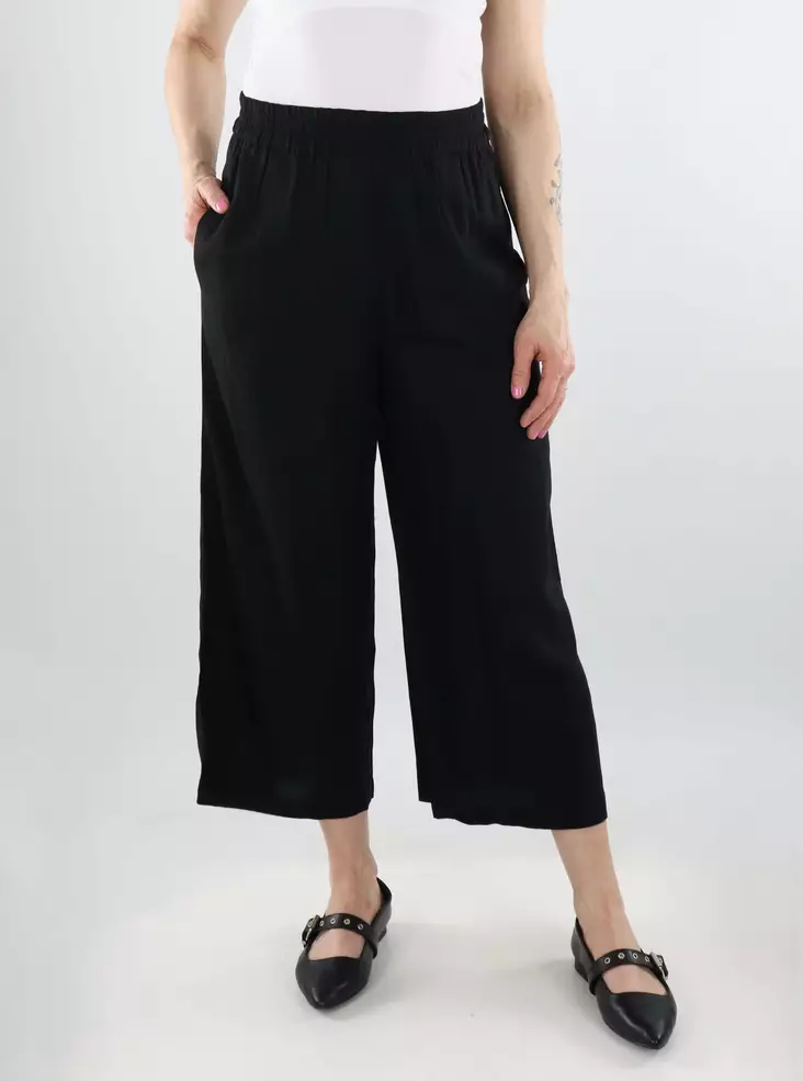 Pieces Damen Culottes HW schwarz - Damenhosen - 138158 - 1