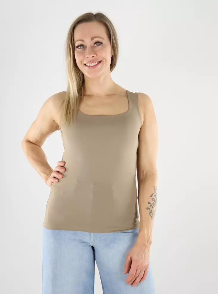Pieces Top Tank Greige - Damen Tops - 140718 - 1