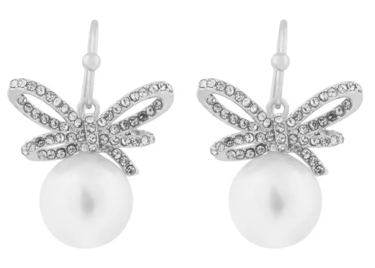 Snö of Sweden Ohrringe Ribbon silber/klar - Ohrringe - 140028 - 1