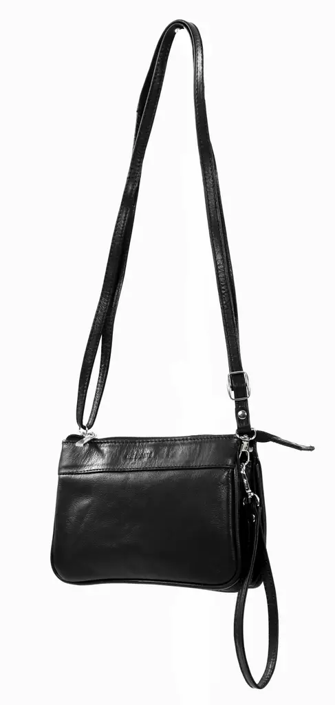 The Monte echte Leder Umhängetasche 6052919 schwarz - Handtaschen - 137608 - 1