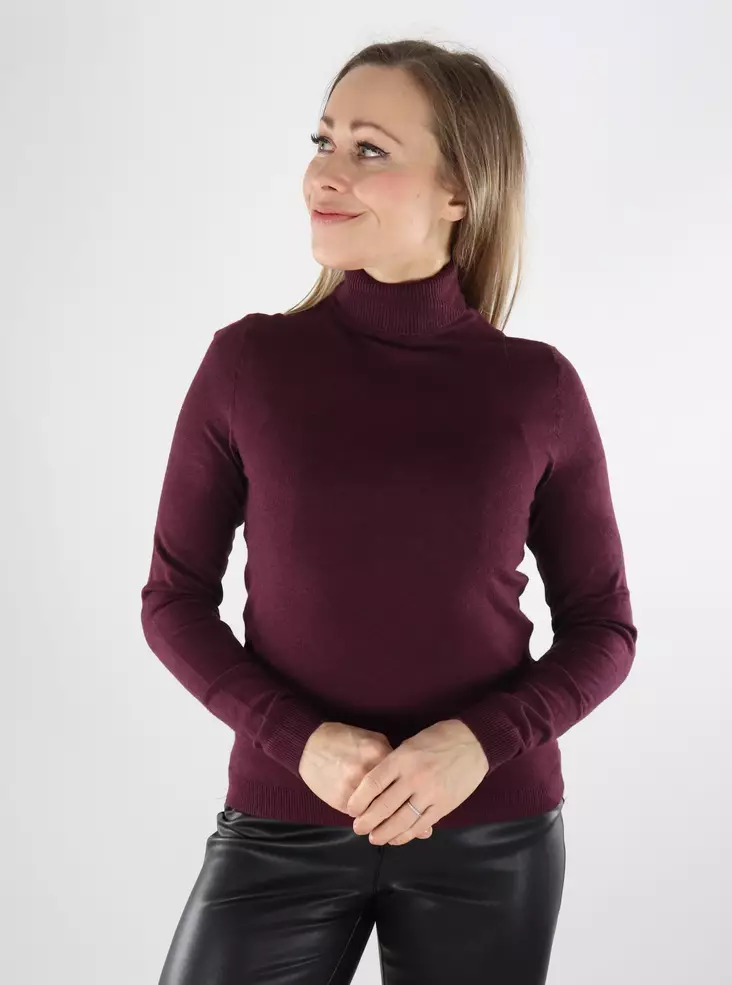 Vero Moda Damenpullover VMHAPPINESS LS Rollkragenpullover Weintasting - Damenpullover - 140008 - 1