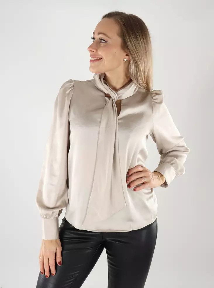 Vero Moda Damenbluse Cia Pumice Stone - Damen Langarmshirts - 139398 - 1