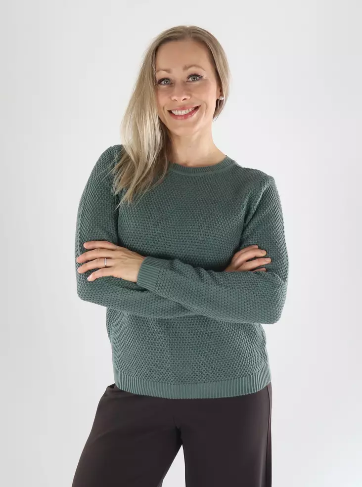 Vila Pullover Rundhals Balsamgrün - Damenpullover - 141528 - 1