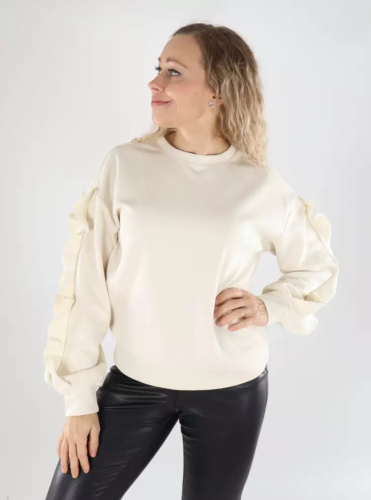 Vila Damenpullover Flounce Birke - Damen Langarmshirts - 139458 - 1