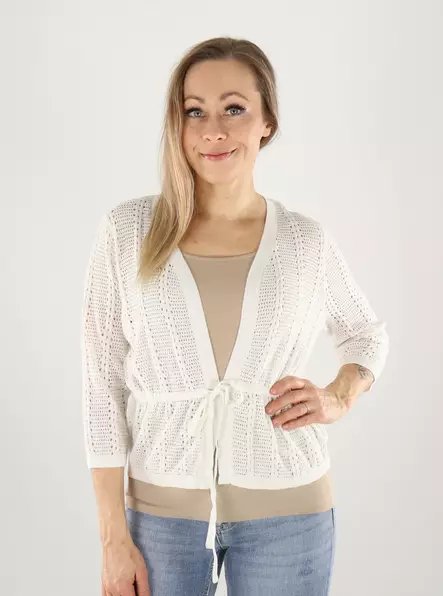 Vero Moda Cardigan 3/4 in Schneeweiß - Damenpullover - 141089 - 1