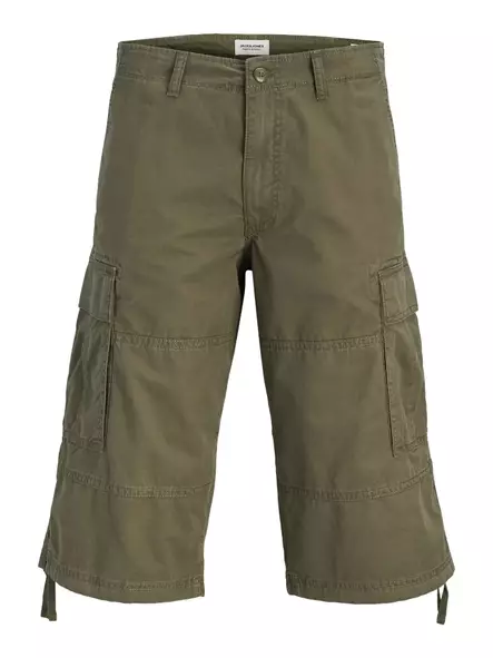 Jack & Jones Herren Cargo-Shorts Karl Frank Cargo Lang Olivennacht - Herren Shorts und Capris - 141019 - 1