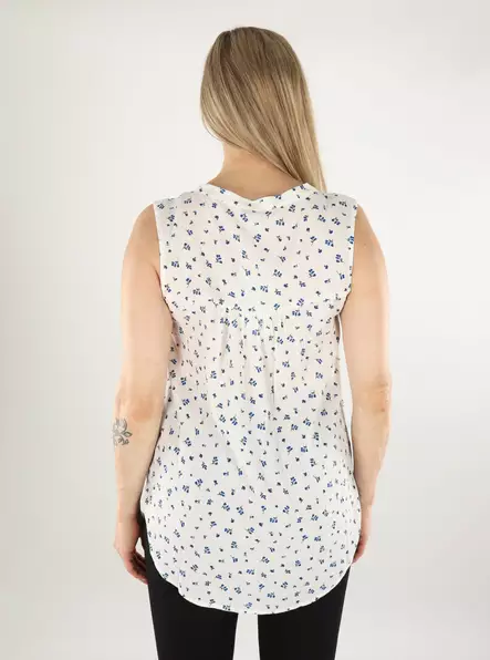 Only Damen Floral-Top Cloud Dancer/Blaue Bella - Damen Tops - 138479 - 2