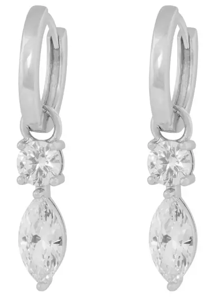 Snö of Sweden Ohrringe Eira lang Silber/Klar - Ohrringe - 140019 - 1