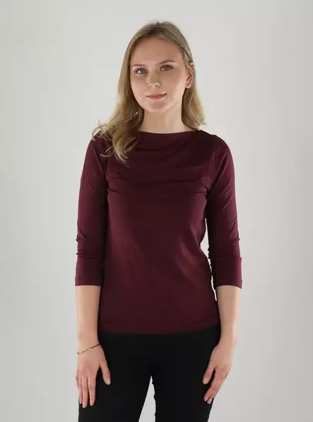 Vero Moda Shirt VMPANDA MODAL Weintasting - Damen Langarmshirts - 133719 - 1