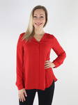 Vila Damenbluse rot - Damen Langarmshirts - 134799 - 1