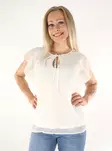 Vila Damen Top Edee V-Ausschnitt Schneeweiß - Damen Tops - 136409 - 1