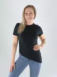 Only T-Shirt mit Raffung Schwarz - Damen T-Shirts - 141259 - 1