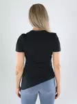 Only T-Shirt mit Raffung Schwarz - Damen T-Shirts - 141259 - 2