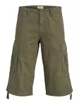 Jack & Jones Herren Cargo-Shorts Karl Frank Cargo Lang Olivennacht - Herren Shorts und Capris - 141019 - 1