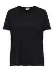Only Carmakoma Damen Plus Size T-Shirt Moster Fold Up Schwarz - Damen T-Shirts - 138019 - 5