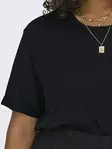 Only Carmakoma Damen Plus Size T-Shirt Moster Fold Up Schwarz - Damen T-Shirts - 138019 - 4