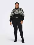 Only Carmakoma Plus Size Pullover Zebra Pirat Schwarz - Damenpullover - 136939 - 2