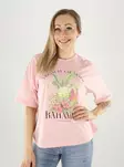 Nur T-Shirt aus Bio-Baumwolle mit rosafarbenem Touch/Bahamas - Damen T-Shirts - 141059 - 1