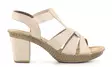 Rieker Damen Sandalen mit hohen Absätzen 665K3-62 beige - Rieker Sandalen - 137949 - 1