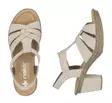 Rieker Damen Sandalen mit hohen Absätzen 665K3-62 beige - Rieker Sandalen - 137949 - 4